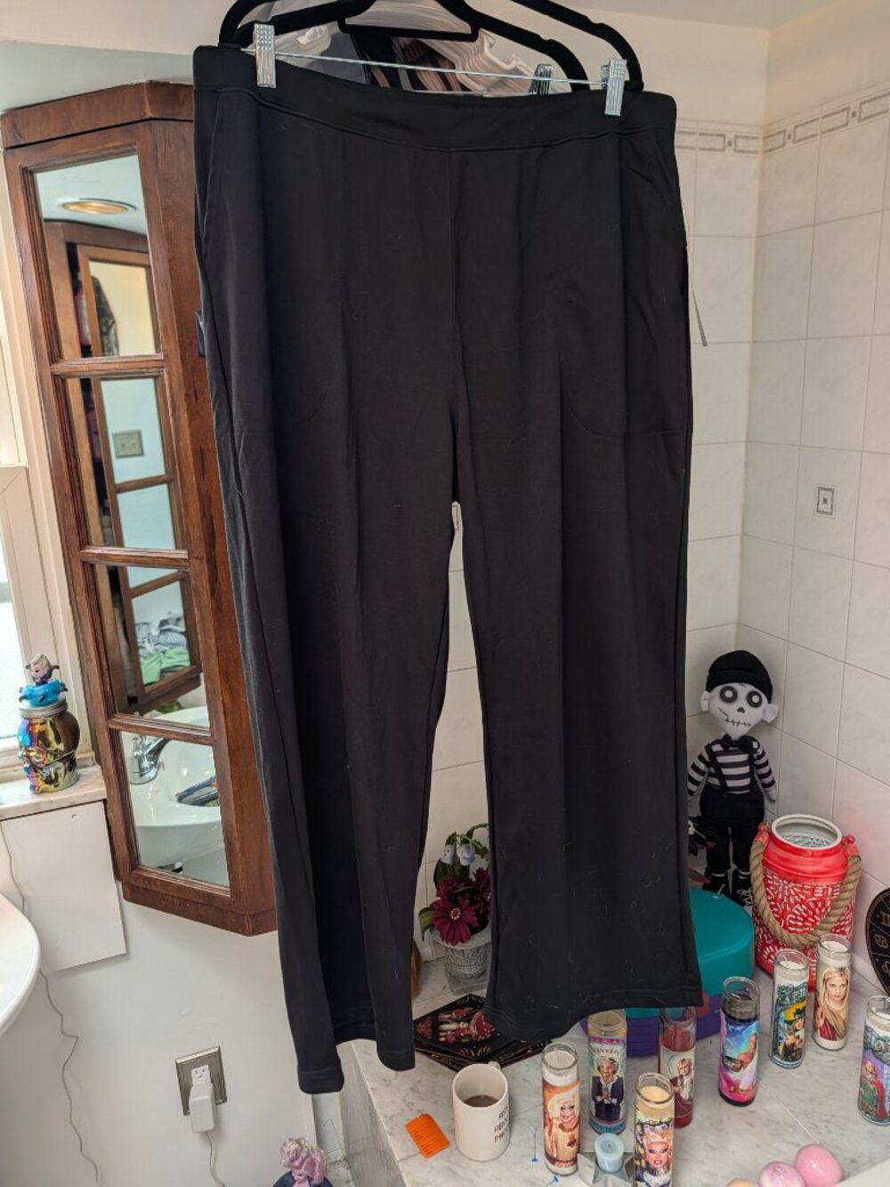 Woman Within Black Stretch Pull-On Pants Petite 24W NWT